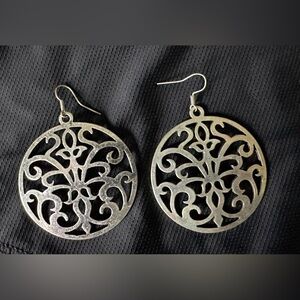 Boho Silver finished Filigree Earrings
